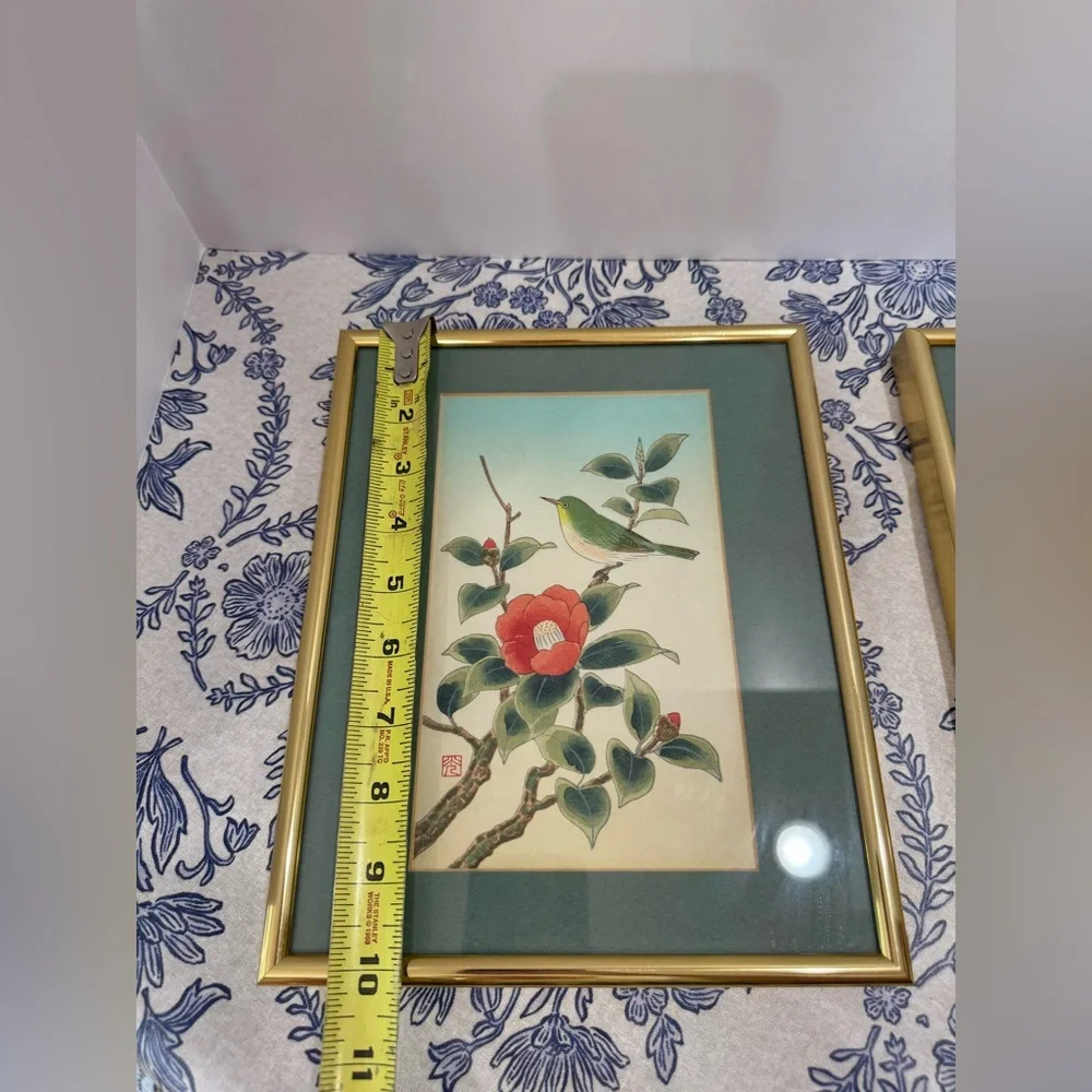 Framed vintage Botanical Art Prints with Gold Frames